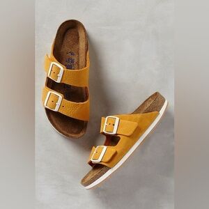 Birkenstock Arizona Soft Footbed Sandals with White Buckles